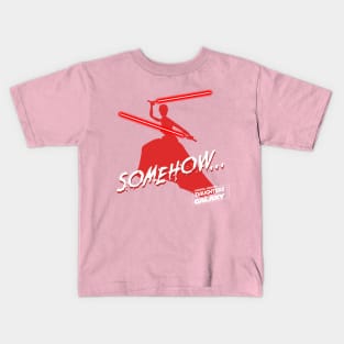 Somehow…. She returned Kids T-Shirt